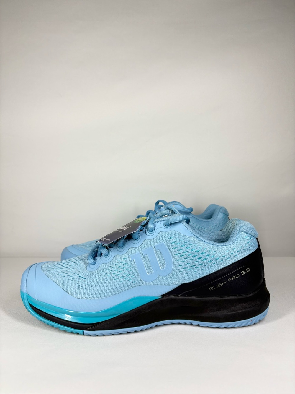 Like New Wilson Rush Pro 3.0 Women’s Tennis Shoe. Light Blue. Size 7.5 - Picture 2 of 13
